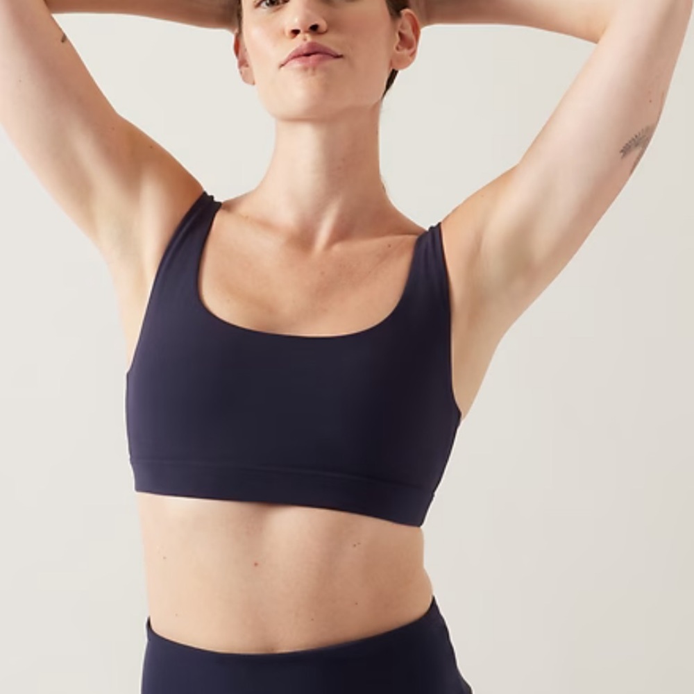 Athleta Exhale Bra A-C Cup Navy